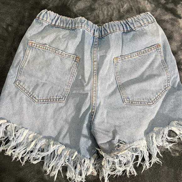Zara Shorts Zara Ripped High Waist Denim Shorts Poshmark